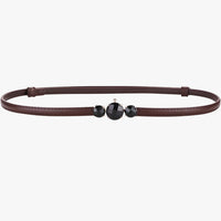 Caesy | Schmale Taille aus echtem Leder - Verstellbare Eleganz