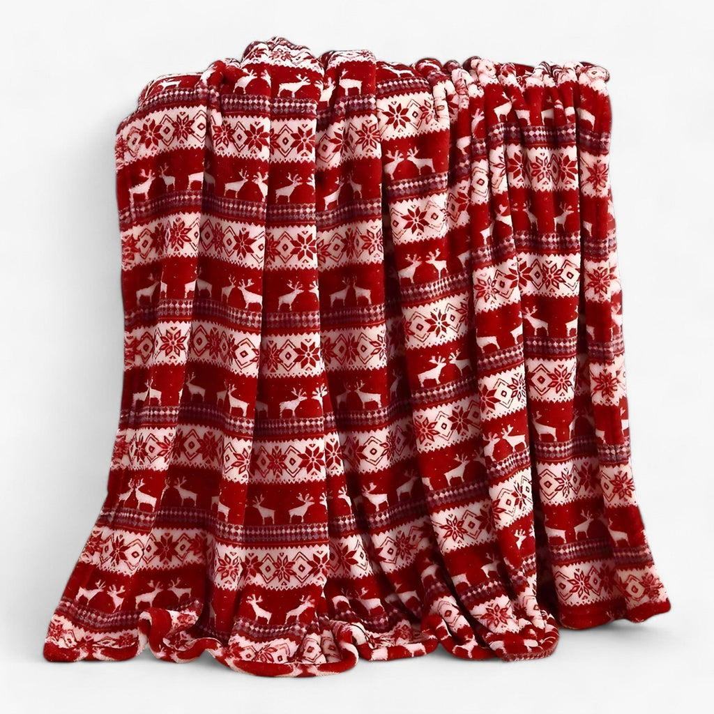 Luxuriöse Weihnachtsdecke aus Fleece - Elegante und kuschelige Urlaubsdekoration