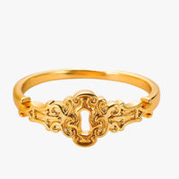 Lia | Glücksbringer Ring Schloss aus goldfarbenem wasserfestem Material