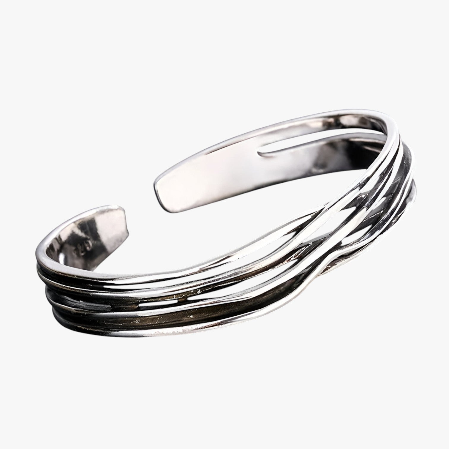 Natalia | Geflochtenes Silberarmband im Retro-Stil