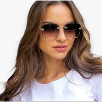 Kamila | Stilvolle randlose Sonnenbrille mit UV-Schutz