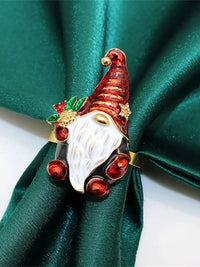 Urlaubs-Eleganz | 6 Weihnachtsserviettenringe mit Tannenzapfen - Perfekt