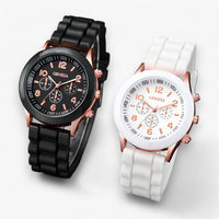 Stylisches Quarzuhr-Set mit herzförmigen Armbändern