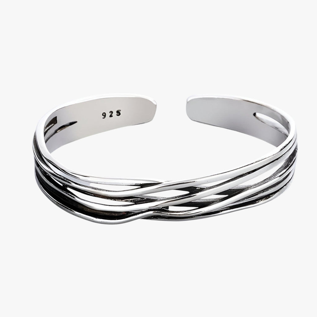Natalia | Geflochtenes Silberarmband im Retro-Stil