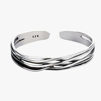 Natalia | Geflochtenes Silberarmband im Retro-Stil