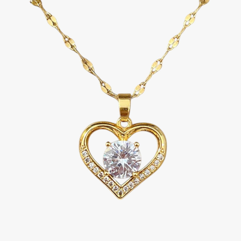 Jovie | Kette mit Herz- und Lippenanhänger aus Kristall