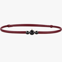 Caesy | Schmale Taille aus echtem Leder - Verstellbare Eleganz