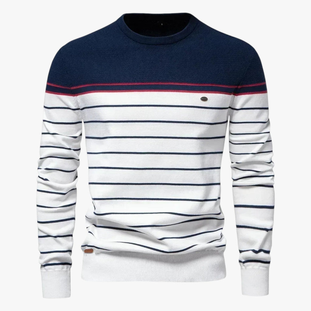 Calvin | Premium Herbststreifen-Pullover Warm, Elastisch und Stilvoll