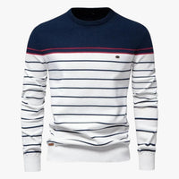 Calvin | Premium Herbststreifen-Pullover Warm, Elastisch und Stilvoll