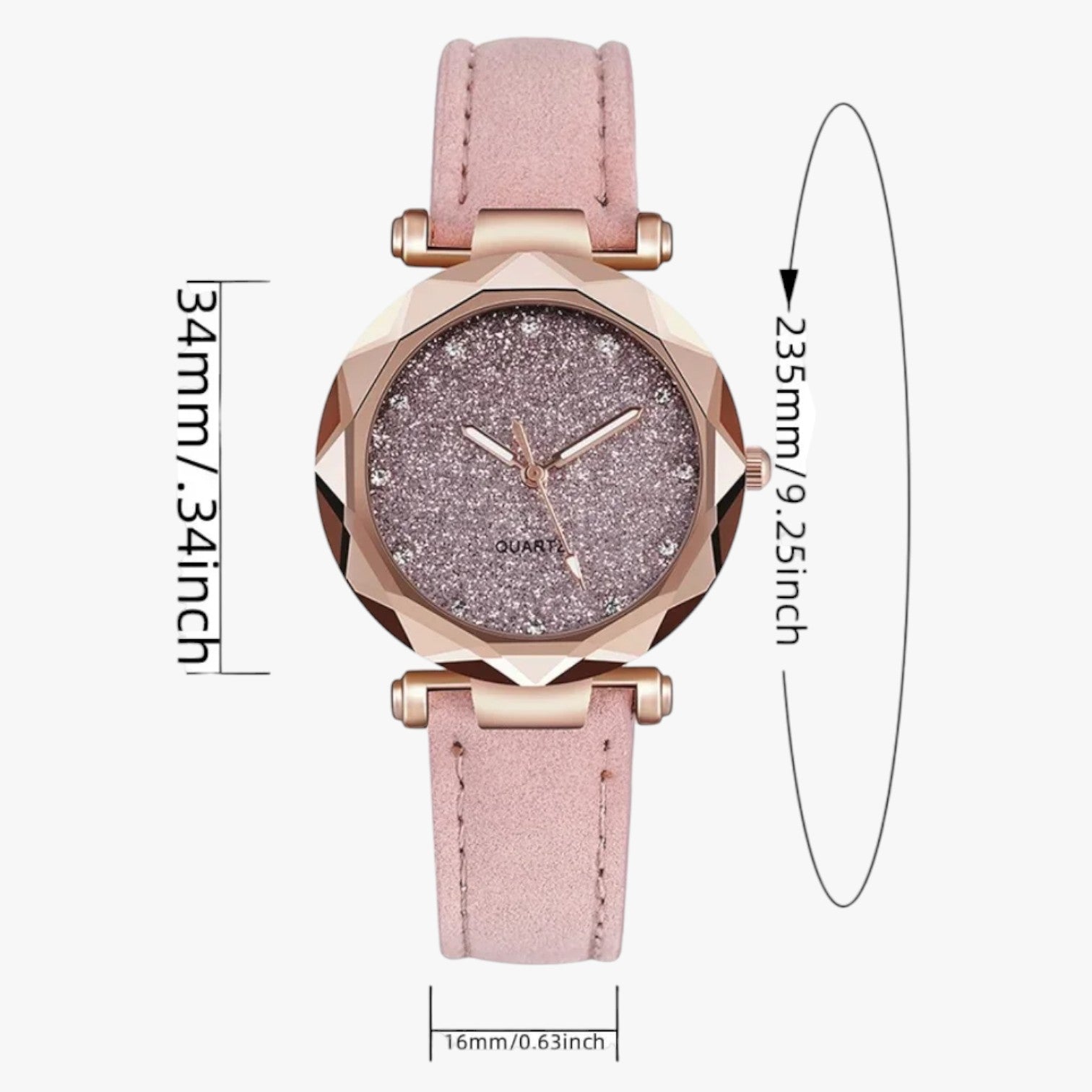 Kiana | Sternenhimmel-Uhr Rosé Silber