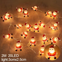 TwinkleLights | LED Lichterschlauch 20LED - Beleuchten Sie Ihre Feste mit dem Weihnachtsmann und Schneeflocken