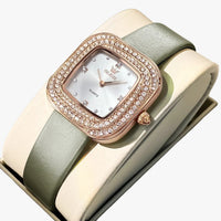 Blair | Elegante quadratische Lederuhr
