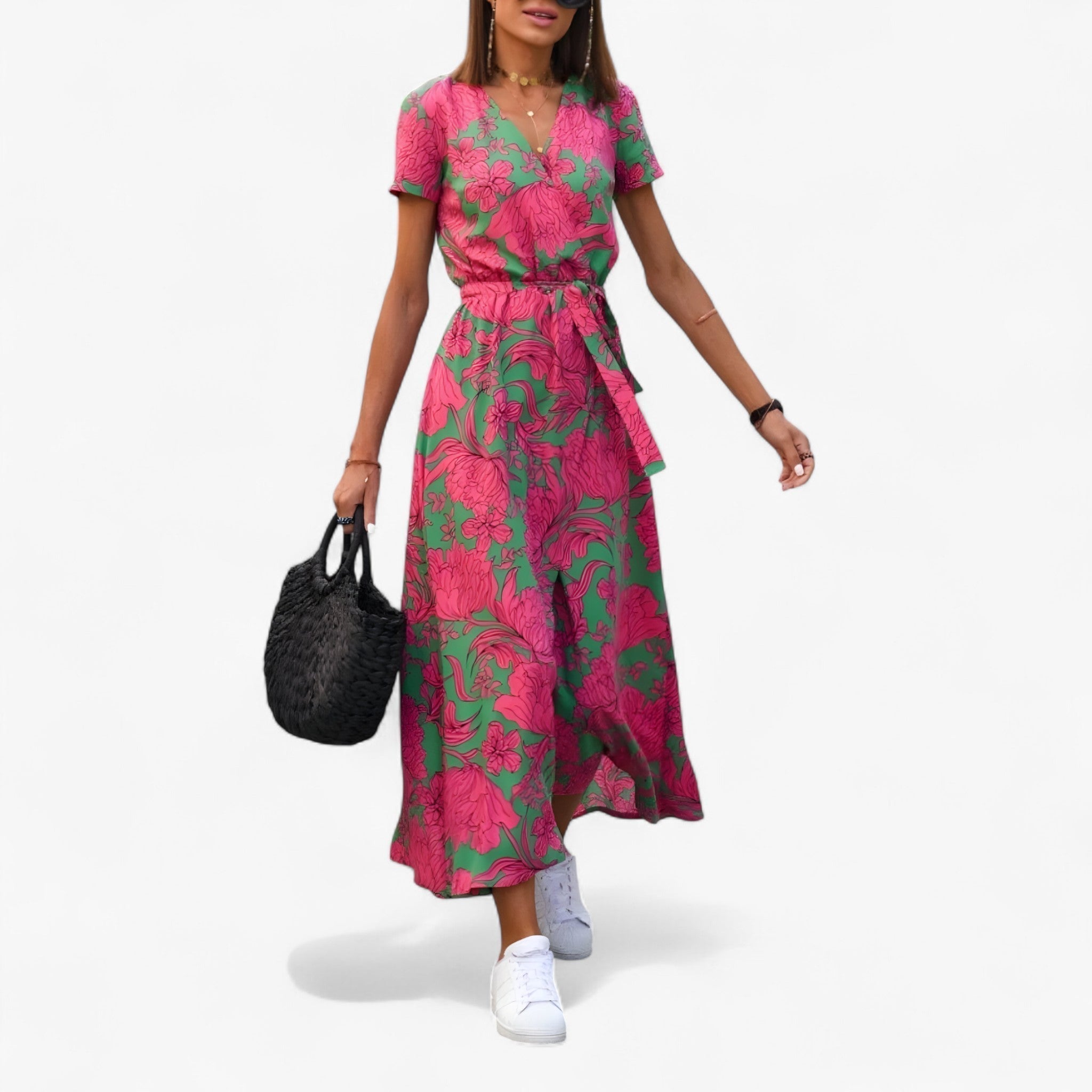 Nery - Elegantes Kleid mit V-Ausschnitt