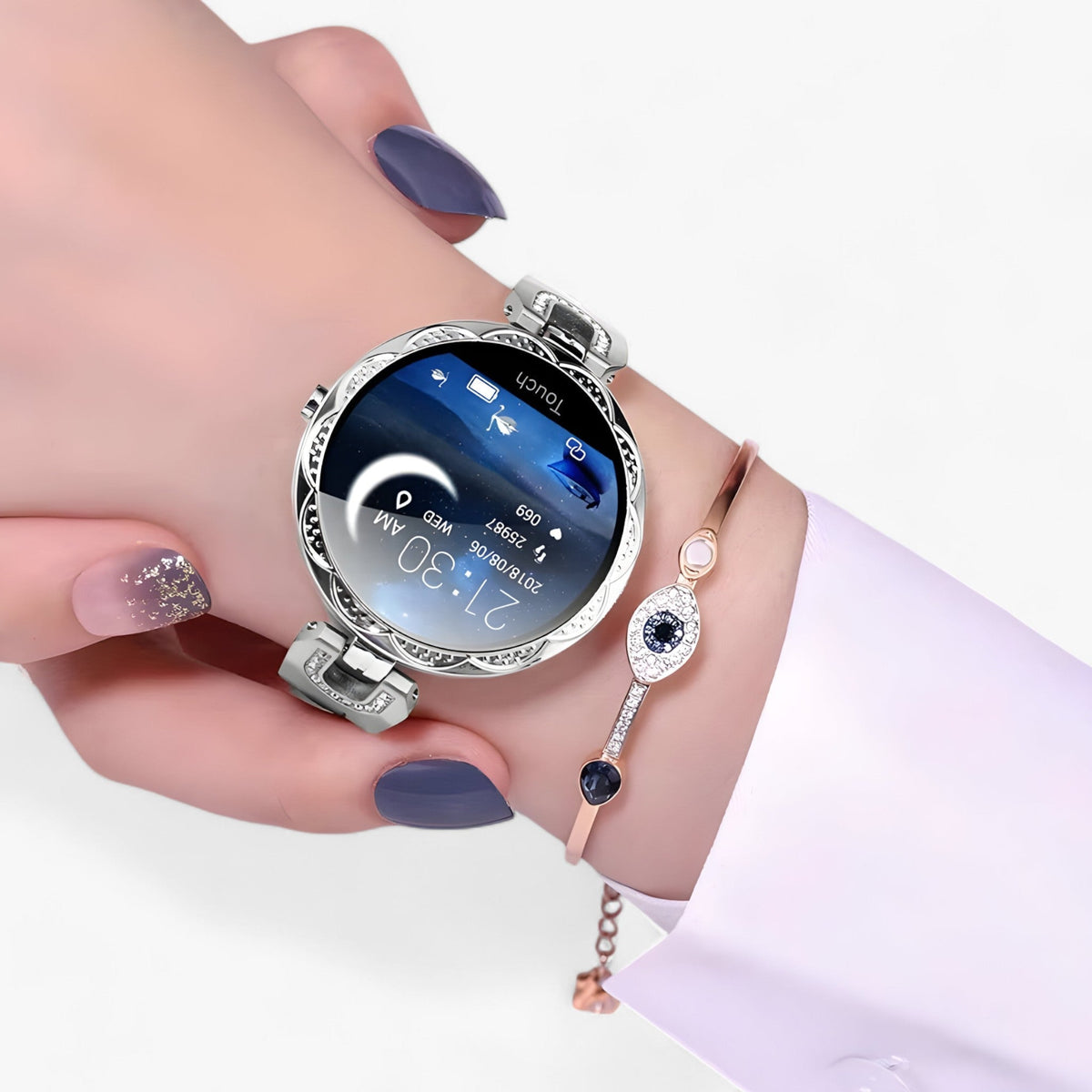 GlamFit | Smartwatch - Elegant, wasserdicht und in der Lage, den Fortschritt der Fitness zu verfolgen