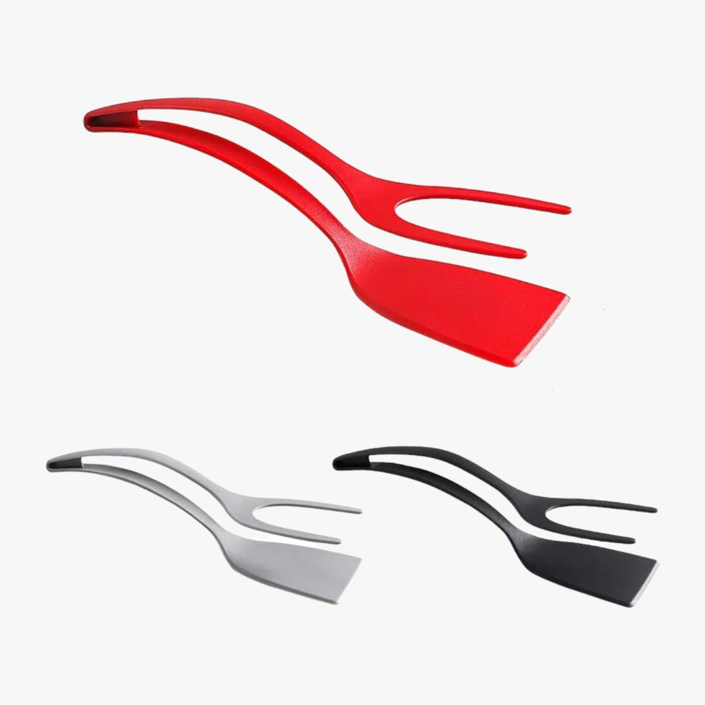 Carson | Silikon-Spatula-Zange 2-in-1 für Eier und Fisch