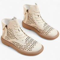 Clara | Durchbrochene Stiefeletten aus echtem Leder mit Stil