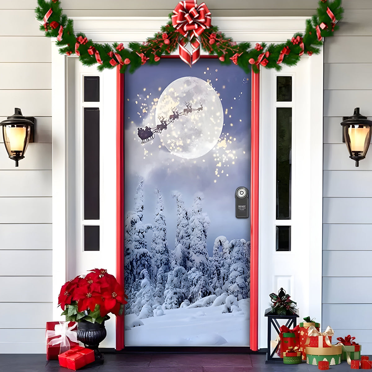 HolidayCheer | Polyester Weihnachts Hintergrundbanner - Schaffen Sie eine Festliche Atmosphäre für Ihre Dekorationen
