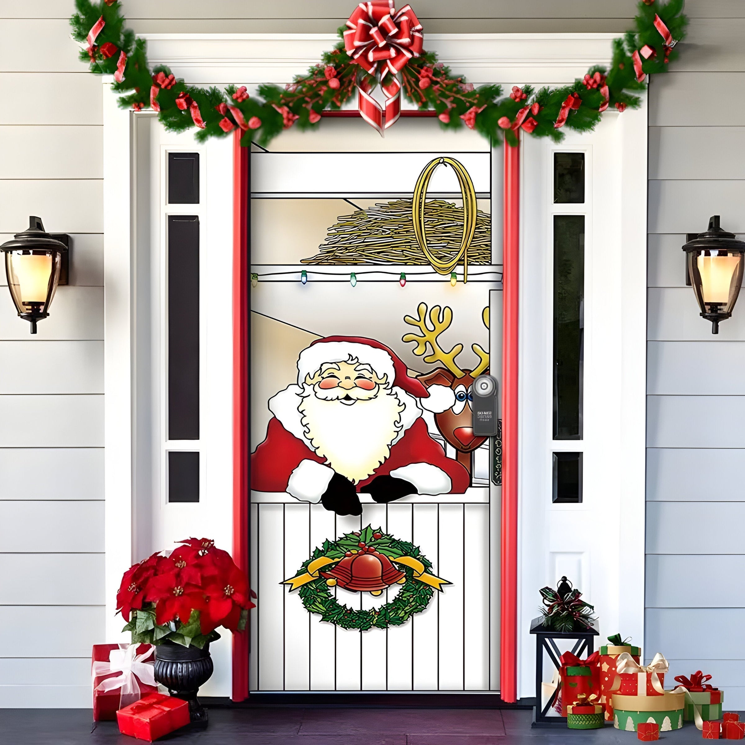 HolidayCheer | Polyester Weihnachts Hintergrundbanner - Schaffen Sie eine Festliche Atmosphäre für Ihre Dekorationen