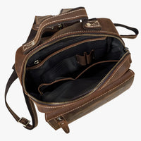 Jake | Vintage Leder Rucksack mit doppeltem Gebrauch