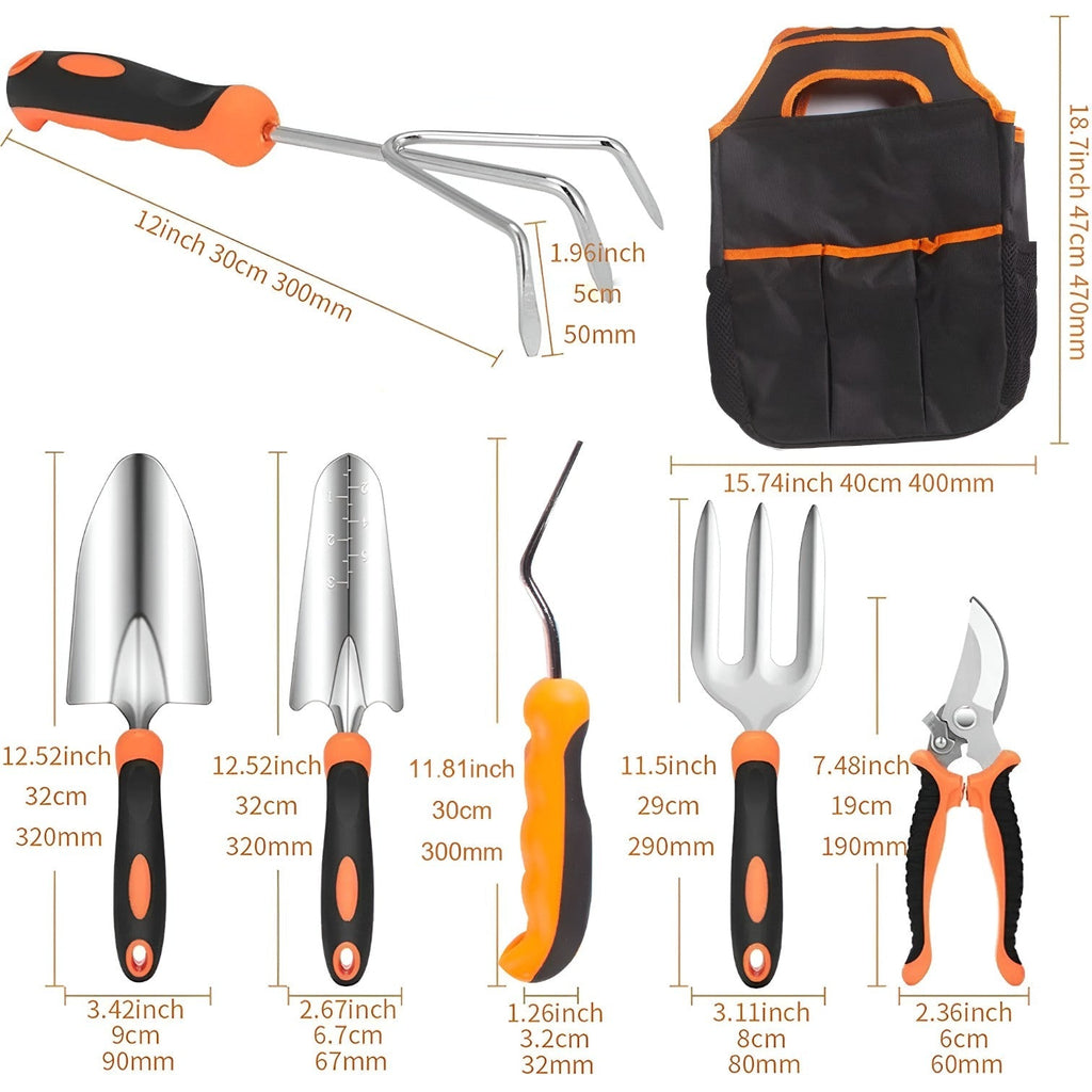 Schweres Gartenwerkzeug-Set mit rutschfestem Griff
