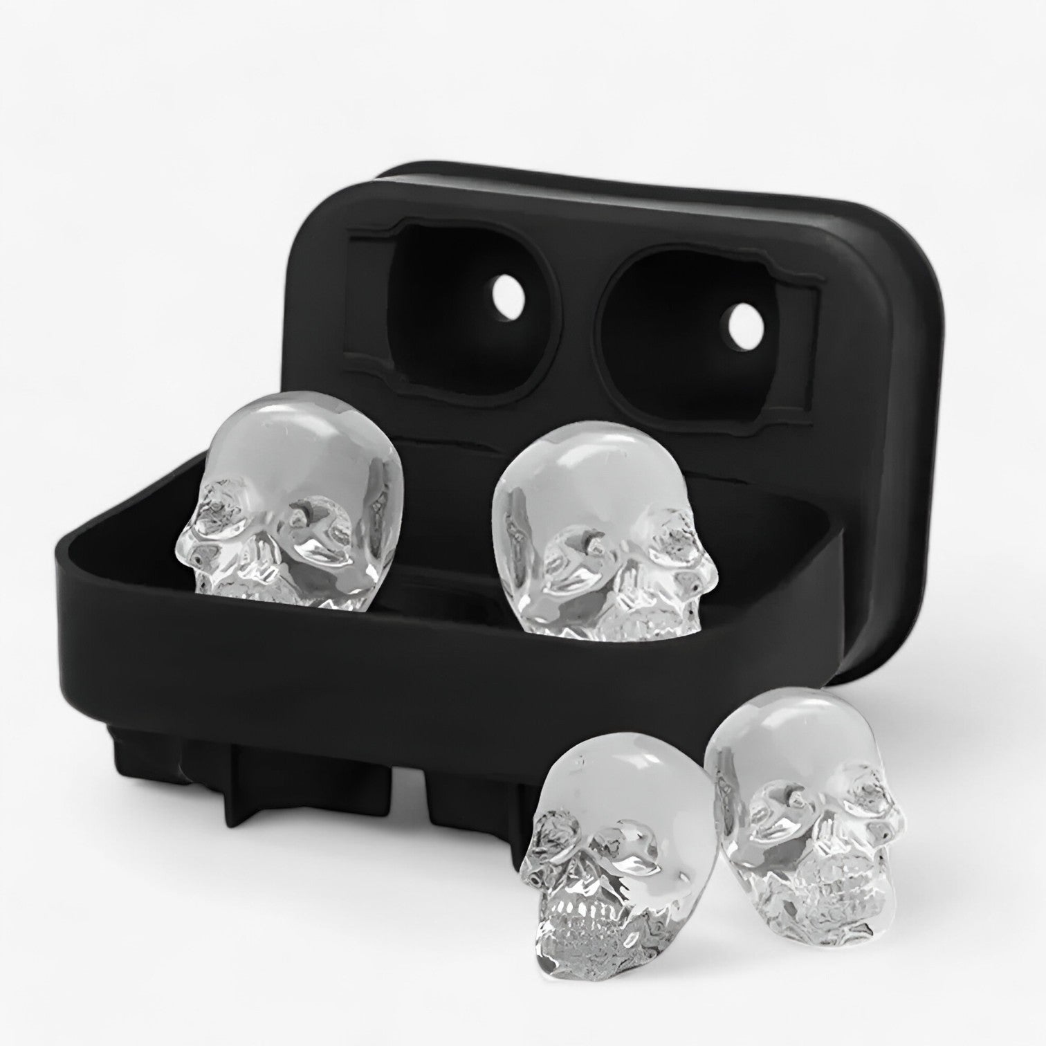 3D Schädel Eiswürfelform mit Trichter für kreative Getränke und Cocktails