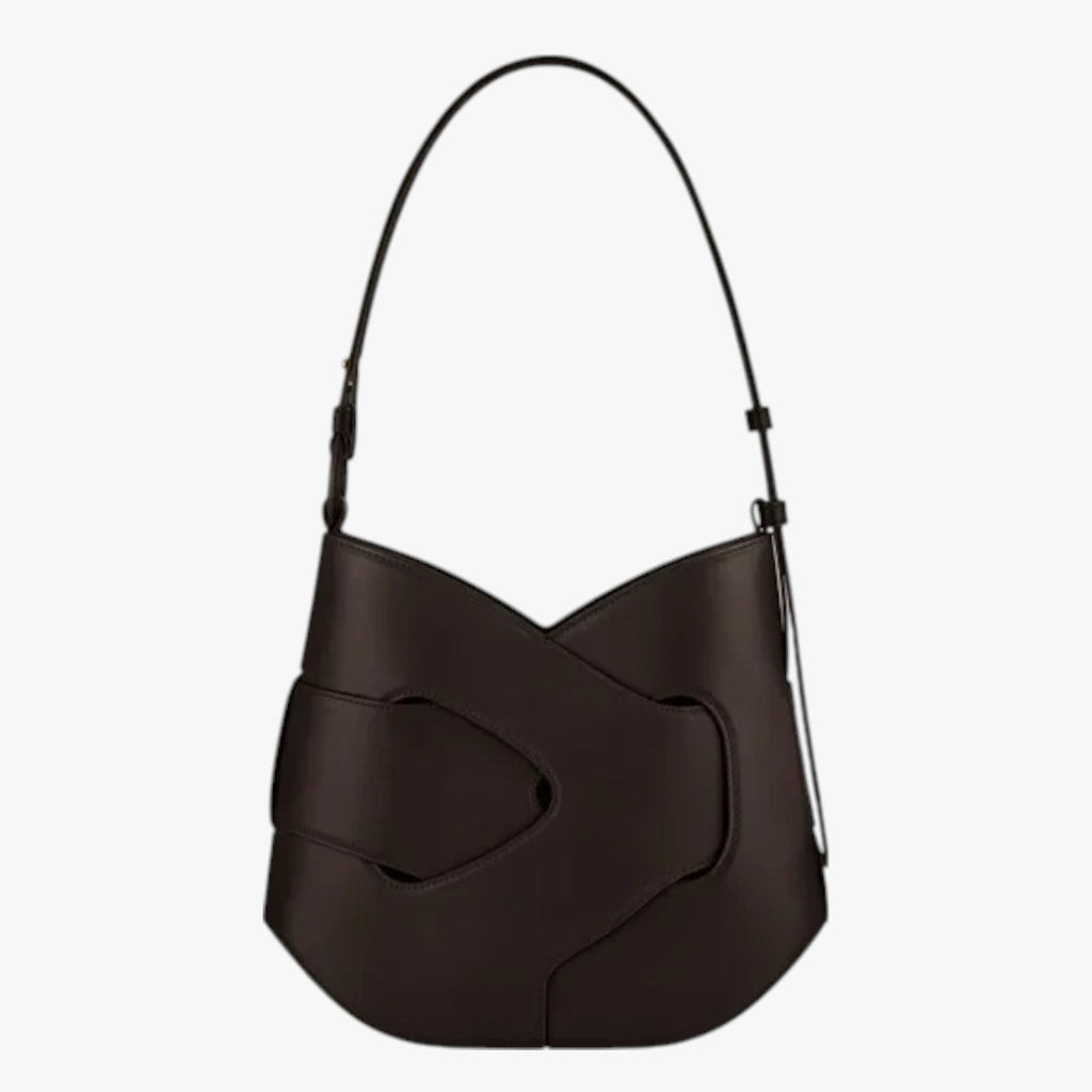 Skye | Leder-Schultertasche mit Flechtdetail