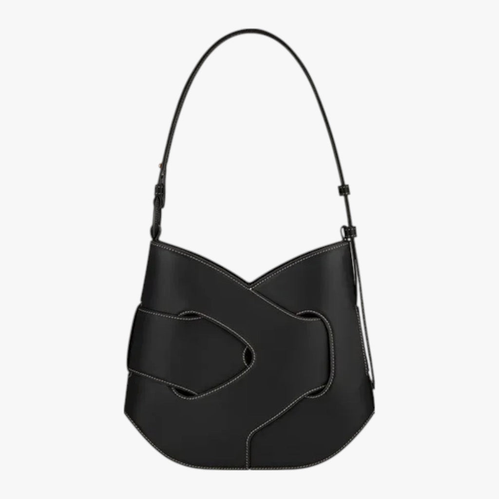 Skye | Leder-Schultertasche mit Flechtdetail