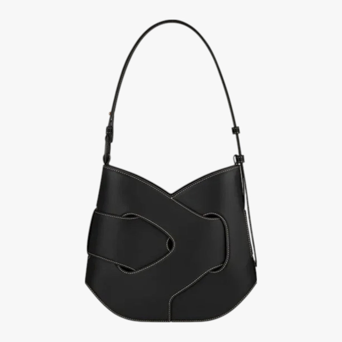 Skye | Leder-Schultertasche mit Flechtdetail