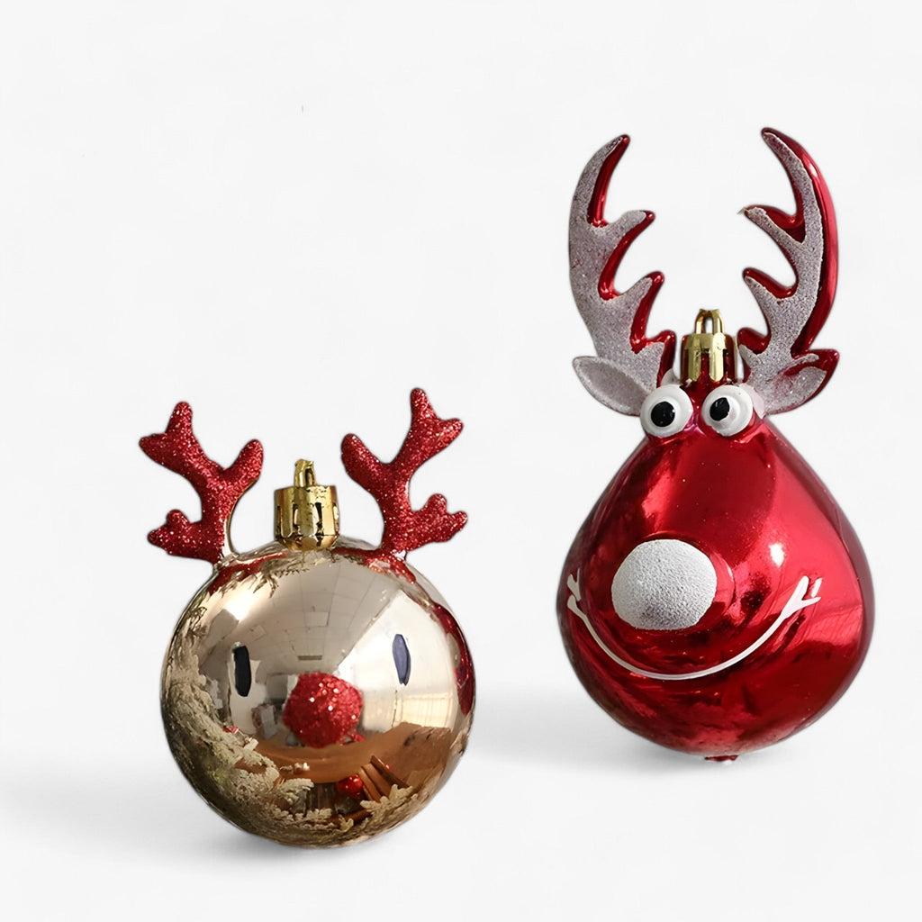 Elch-Weihnachtskugeln – festlicher Baumschmuck