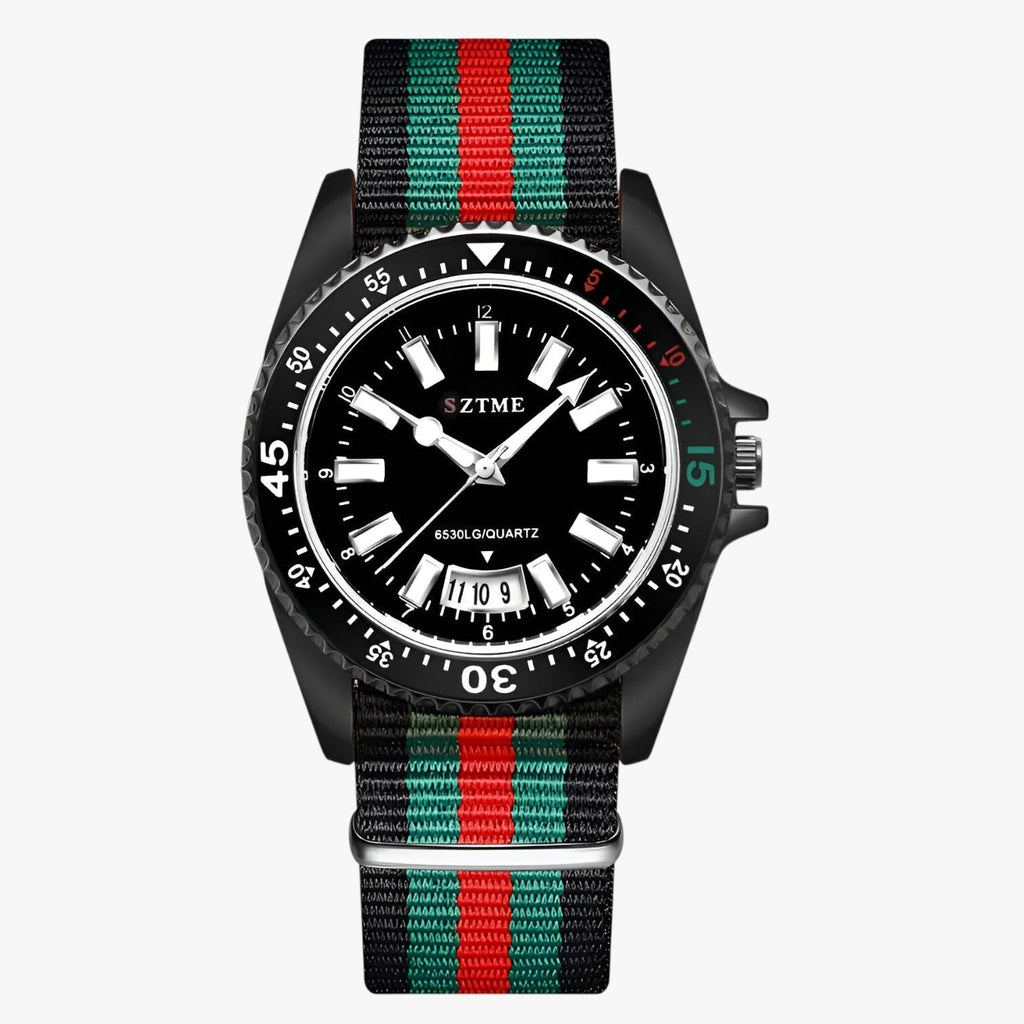 Lincoln | Elegante Uhr mit Nylonarmband und Nachtbeleuchtung