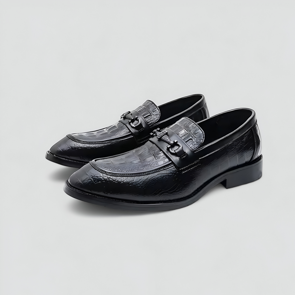 Carter | Elegante Herren-Loafer aus Leder mit Schlangenprägung