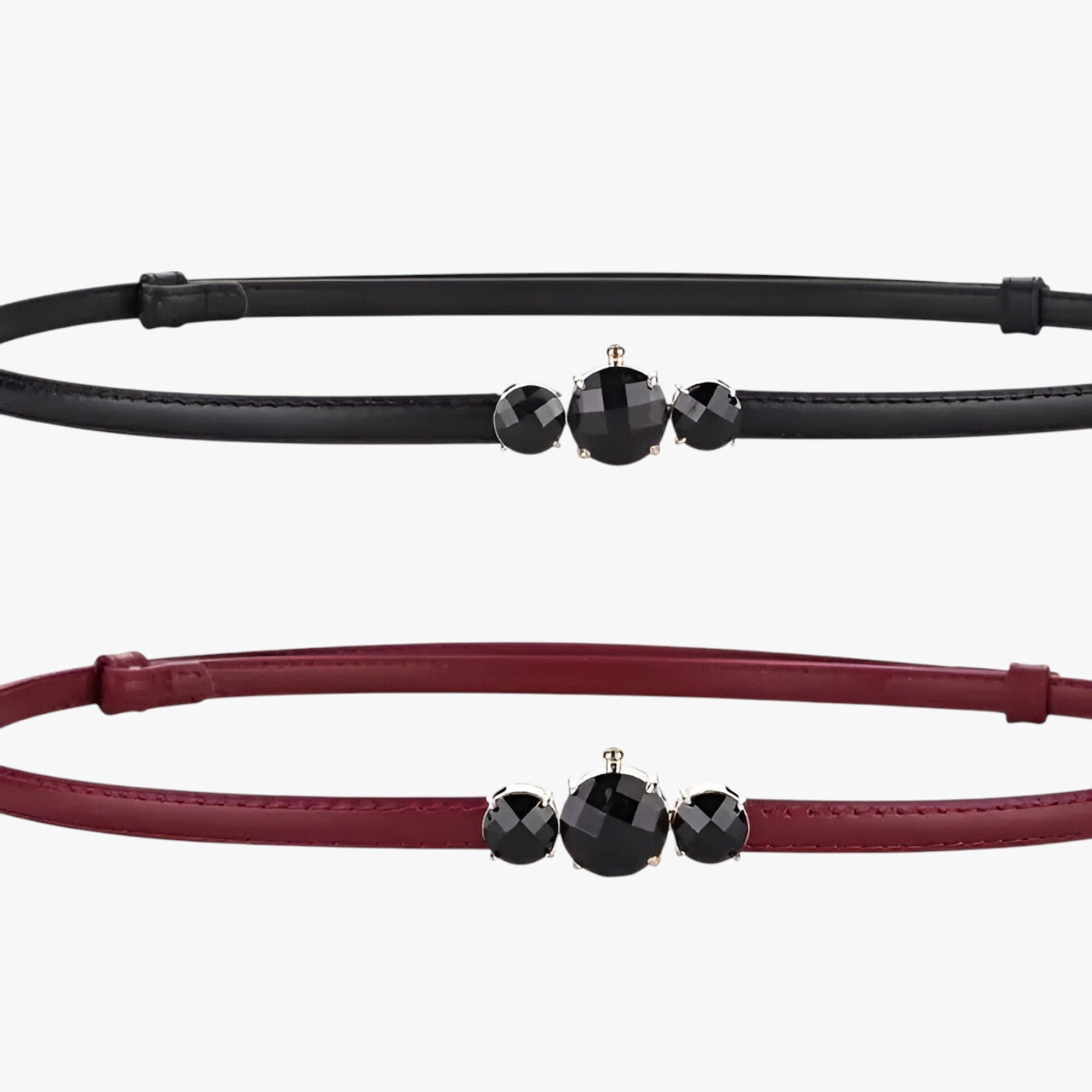 Caesy | Schmale Taille aus echtem Leder - Verstellbare Eleganz