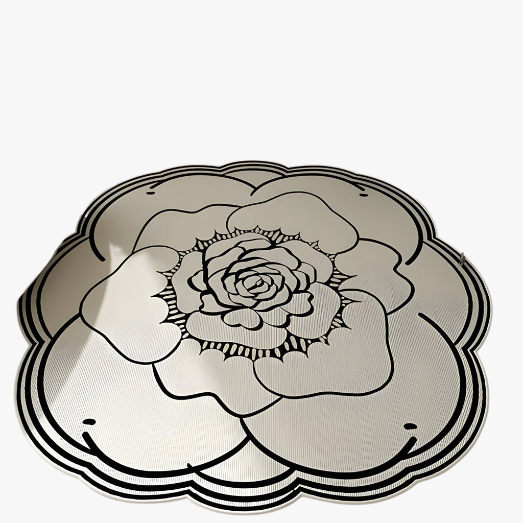 Frostine | Blumen-Kristall-Vloermat – Weich, Stilvoll & Rutschfest