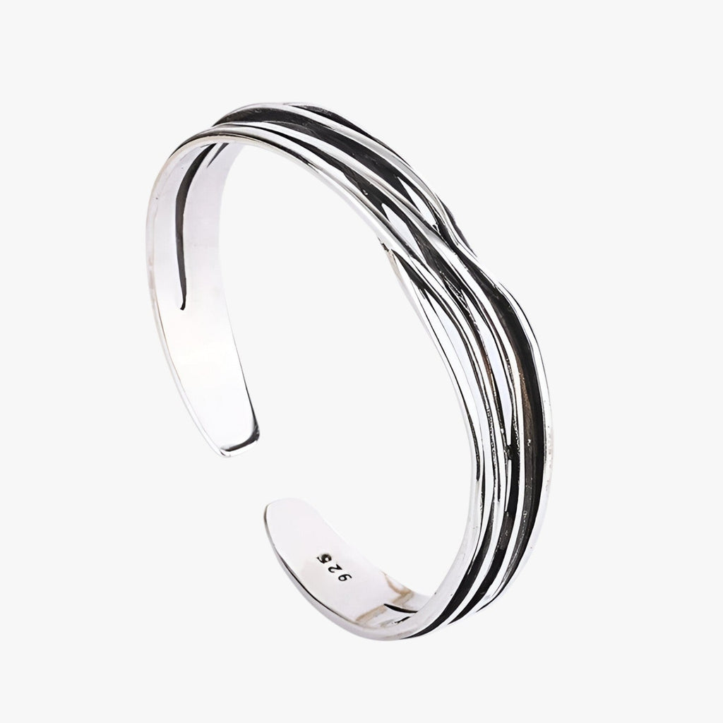 Natalia | Geflochtenes Silberarmband im Retro-Stil