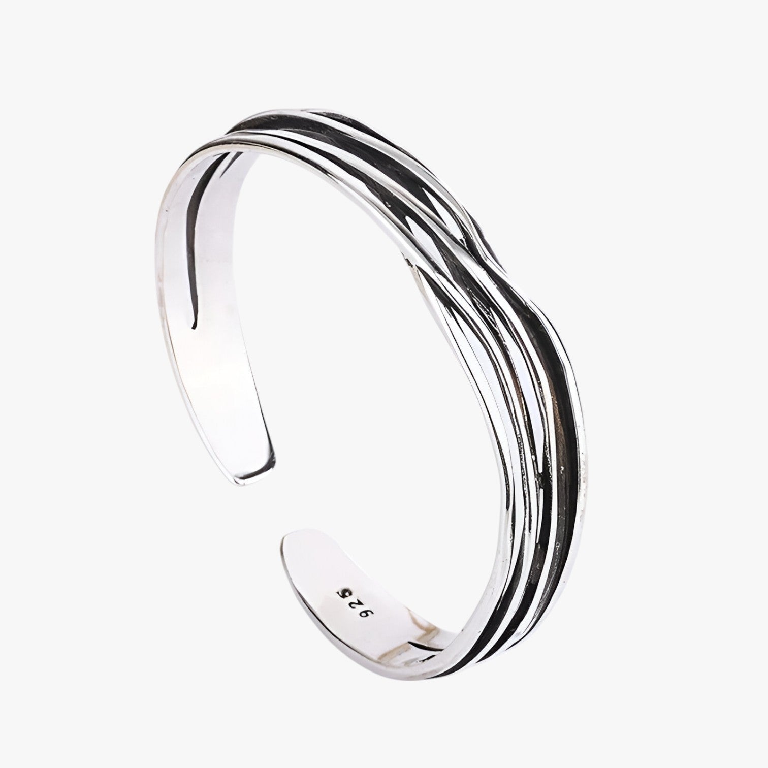 Natalia | Geflochtenes Silberarmband im Retro-Stil