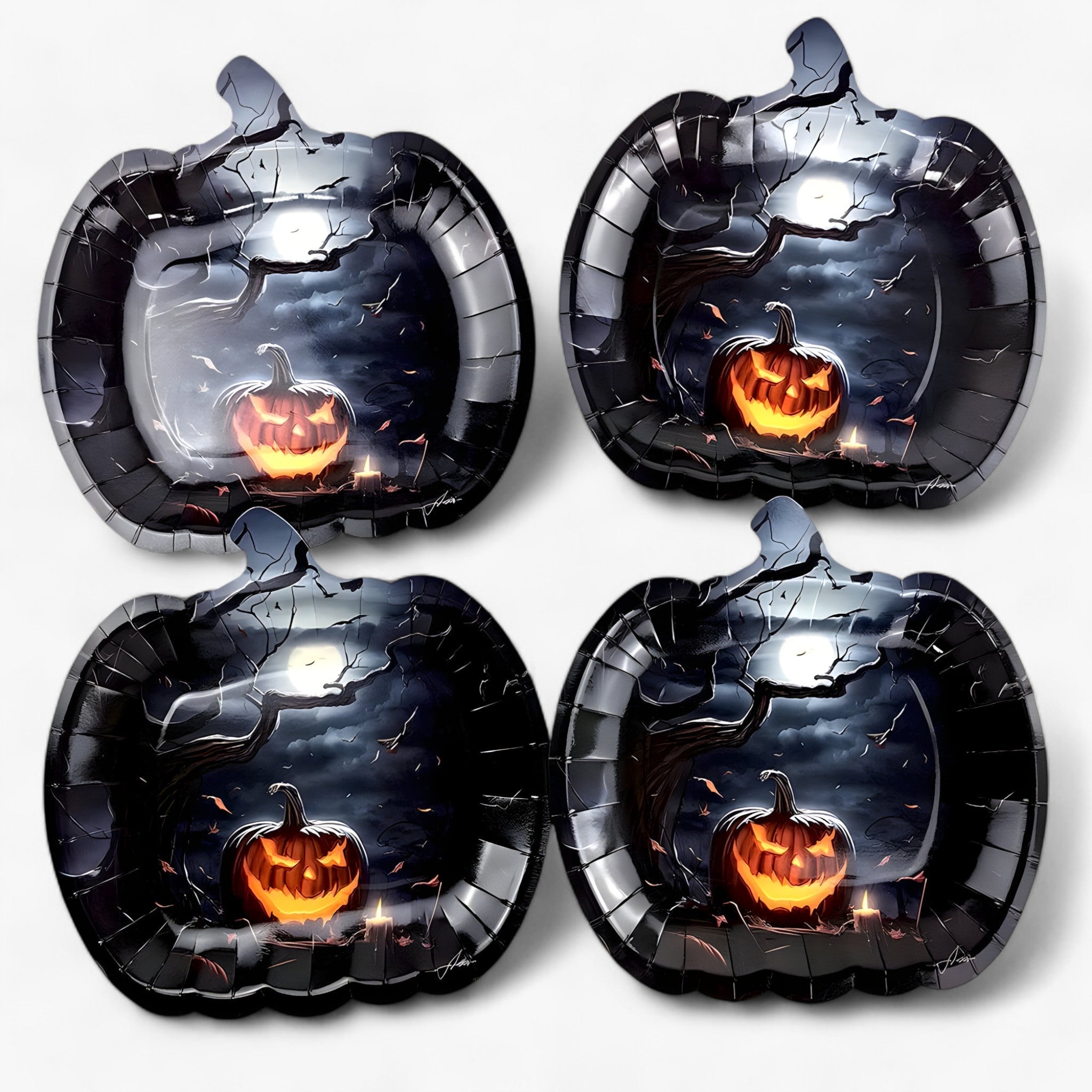Trick or Treat Teller - Kürbis Teller für Halloween