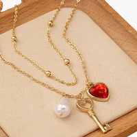 Elsie | Elegante Herz-Halskette mit Perle