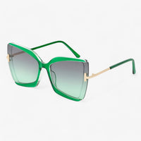 Andrea | Katzenaugen-Sonnenbrille mit T-Rahmen - gewagter Stil, lebendige Farben