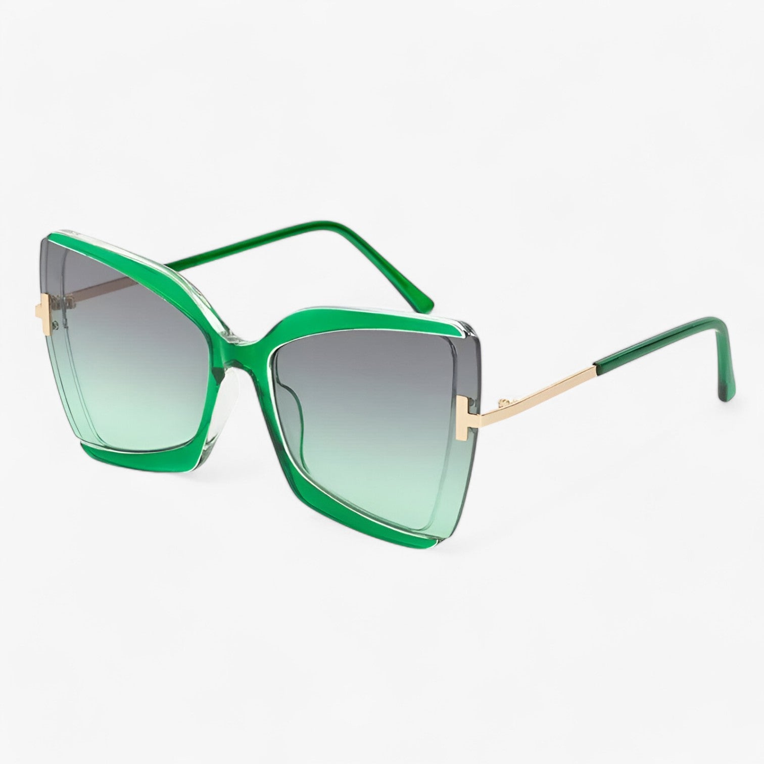 Andrea | Katzenaugen-Sonnenbrille mit T-Rahmen - gewagter Stil, lebendige Farben