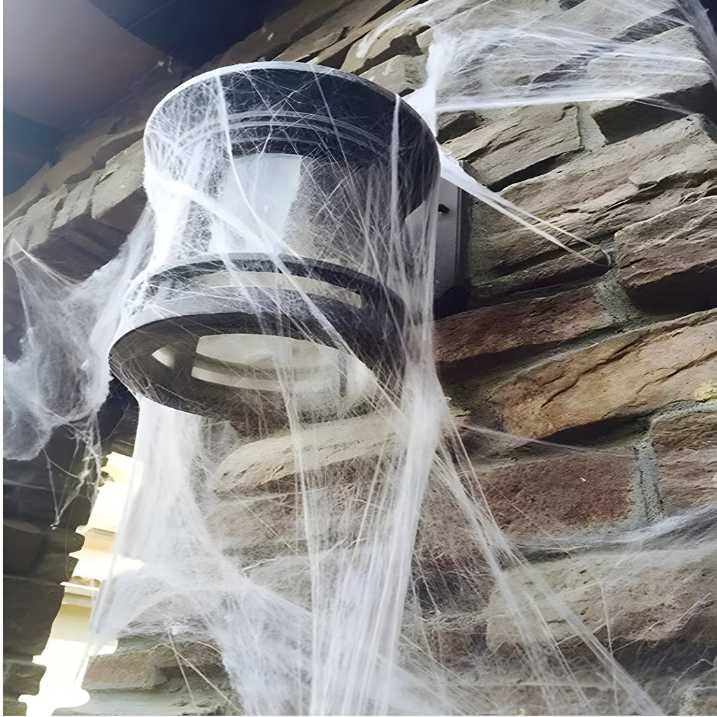 Halloween-Webennetz - Dehnbares Spinnennetz und Spinnen für düstere Party-Accessoires