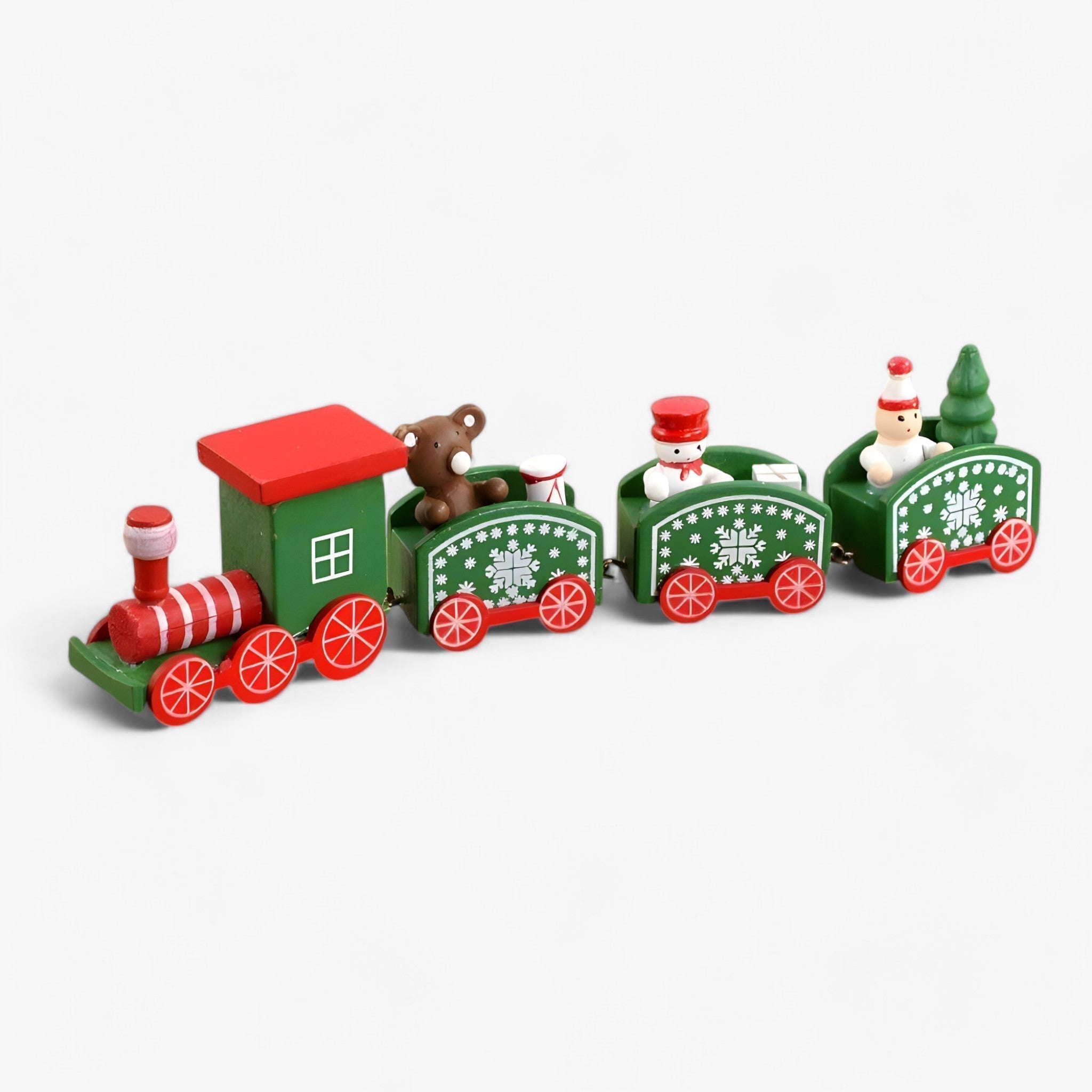 Launenhaft | Weihnachtliche Holzeisenbahn-Verzierung – festliche Dekoration und Geschenk für Kinder