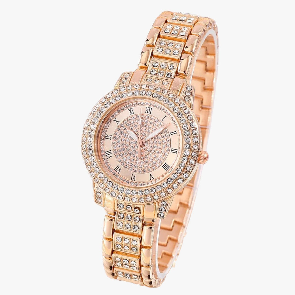 Evelynn | Elegante Damenarmbanduhr aus Stahl und Kristall
