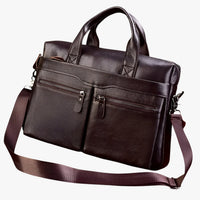 Benjamin | Elegante Herren Reisetasche aus echtem Leder Aktentasche Schultertasche für Laptop