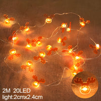 TwinkleLights | LED Lichterschlauch 20LED - Beleuchten Sie Ihre Feste mit dem Weihnachtsmann und Schneeflocken