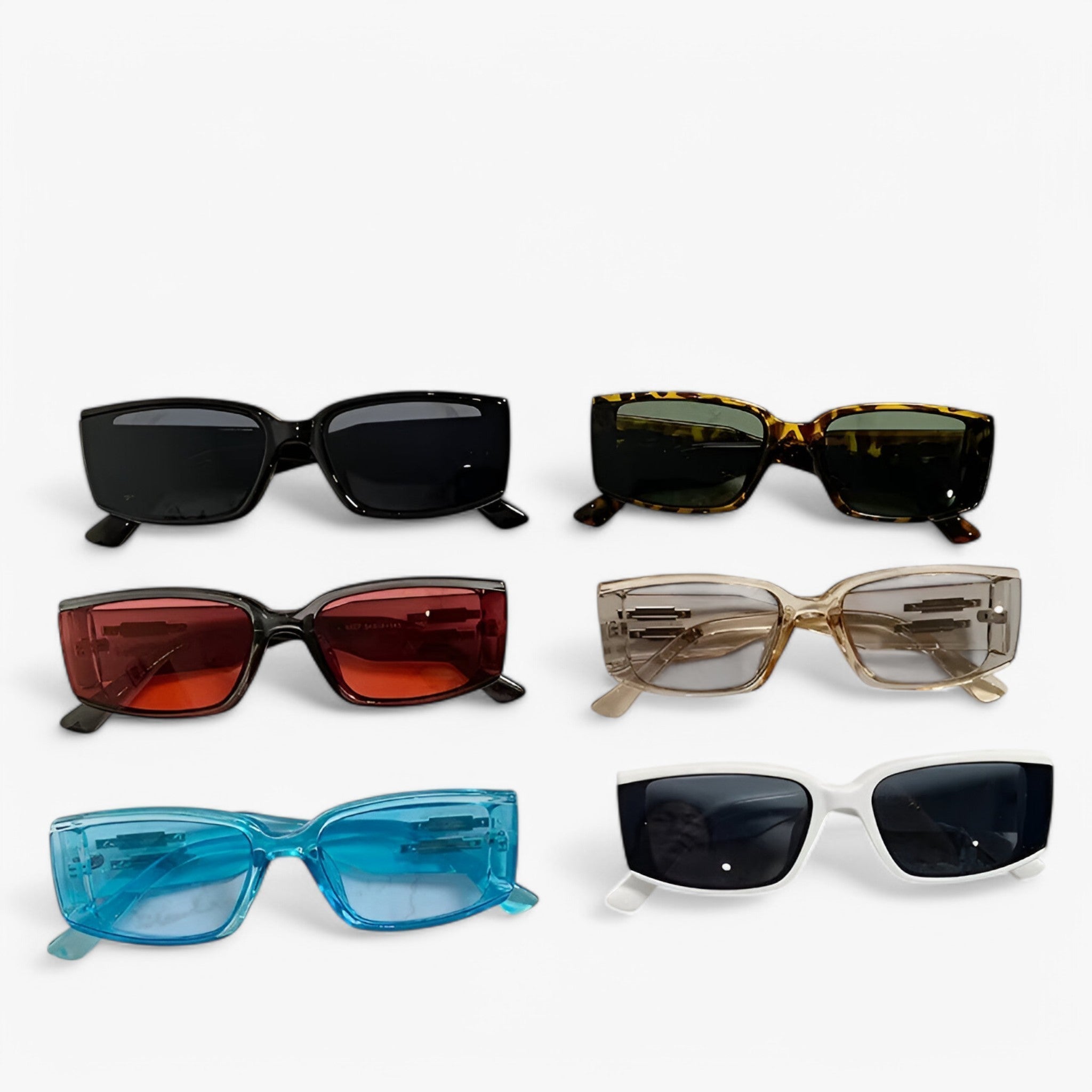 David | Retro Sonnenbrille mit kleiner rechteckiger Fassung