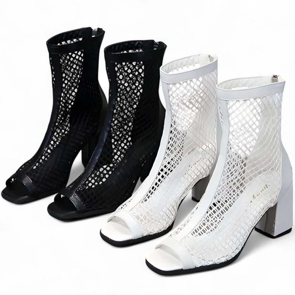 Elena | Sommerschuhe mit atmungsaktivem Plateau aus Netz