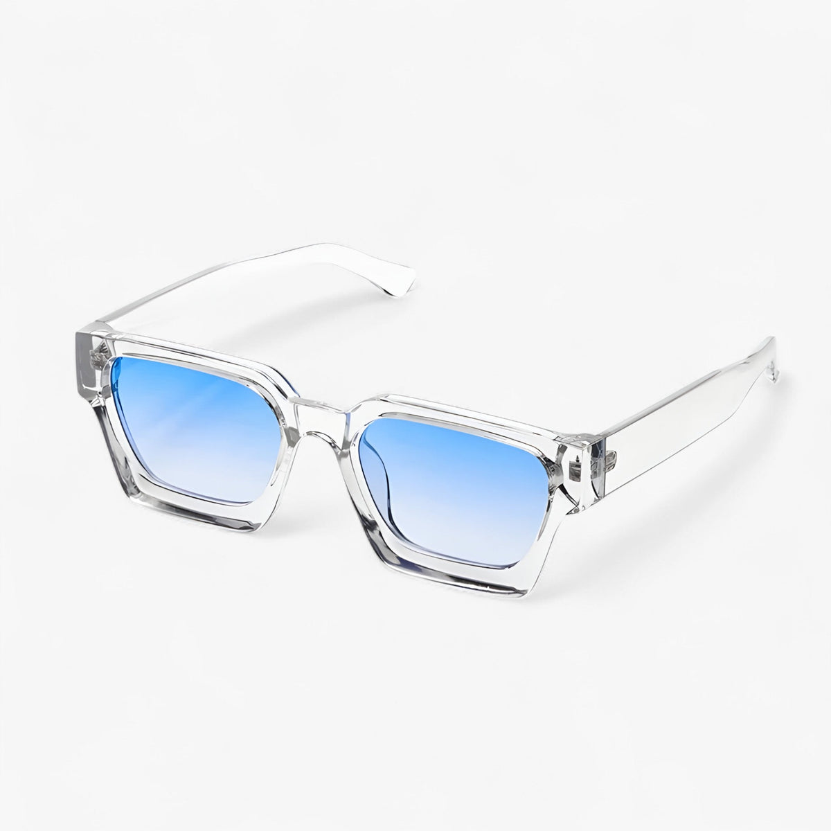 Alaric | Luxe unisex quadratische schwarze Sonnenbrille