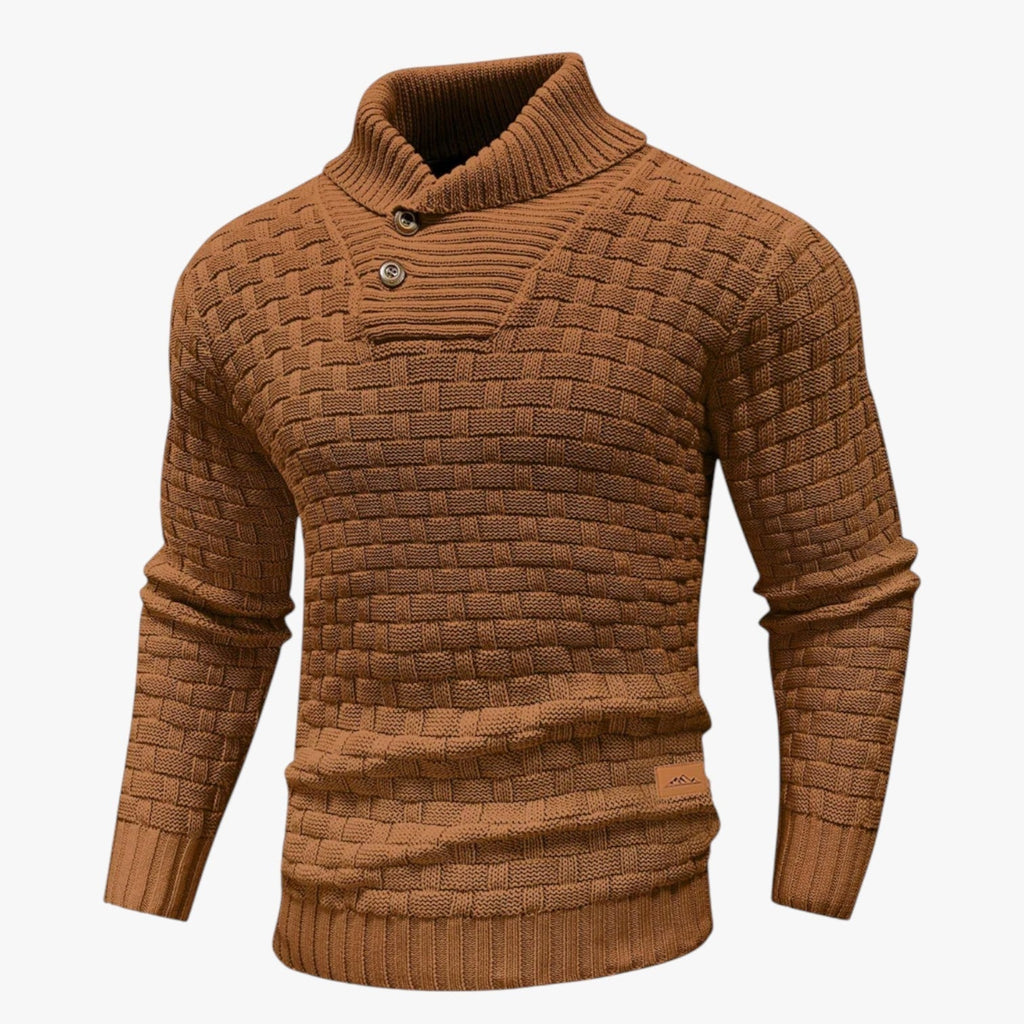 Nathan | Weicher dicker Strickpullover für Herren mit rundem Ausschnitt, kuschelig und wintertauglich