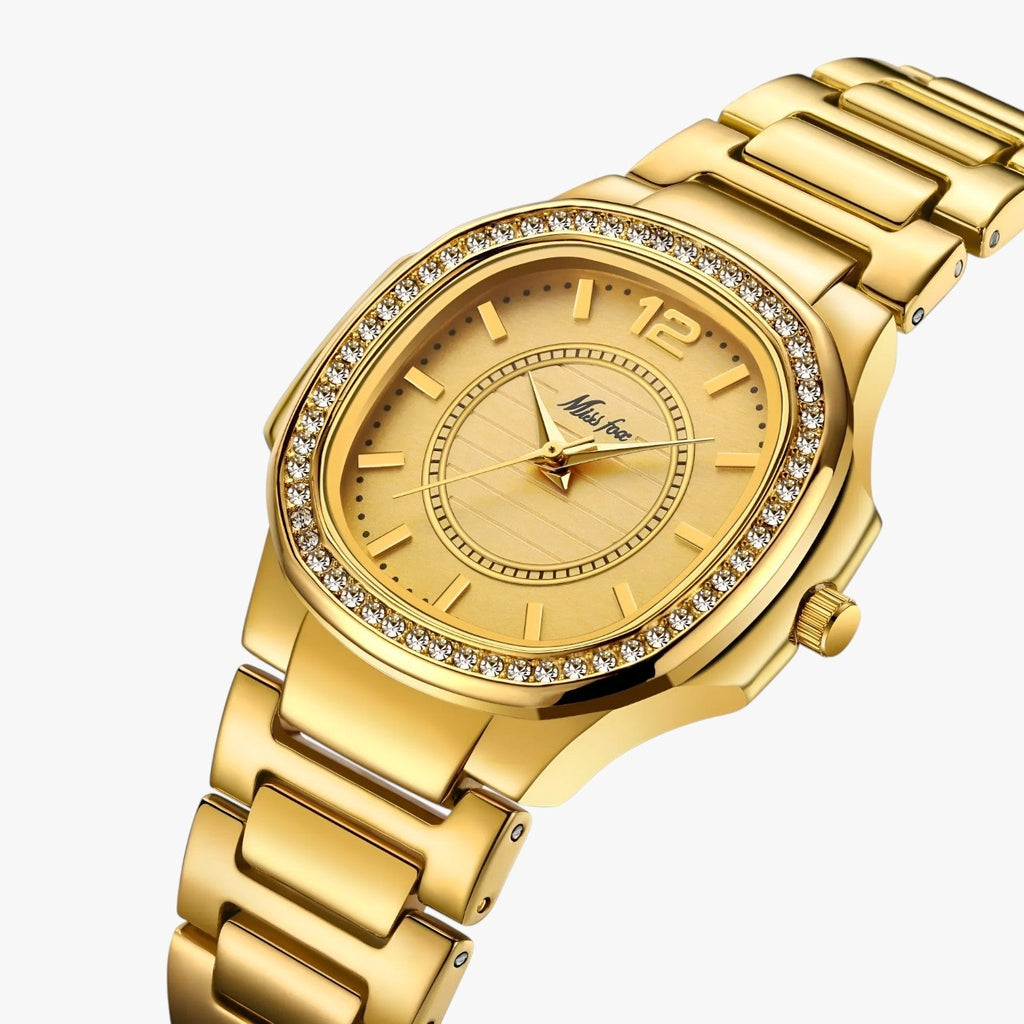 Gwen | Elegante wasserdichte Uhr mit Diamanten