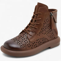 Clara | Durchbrochene Stiefeletten aus echtem Leder mit Stil